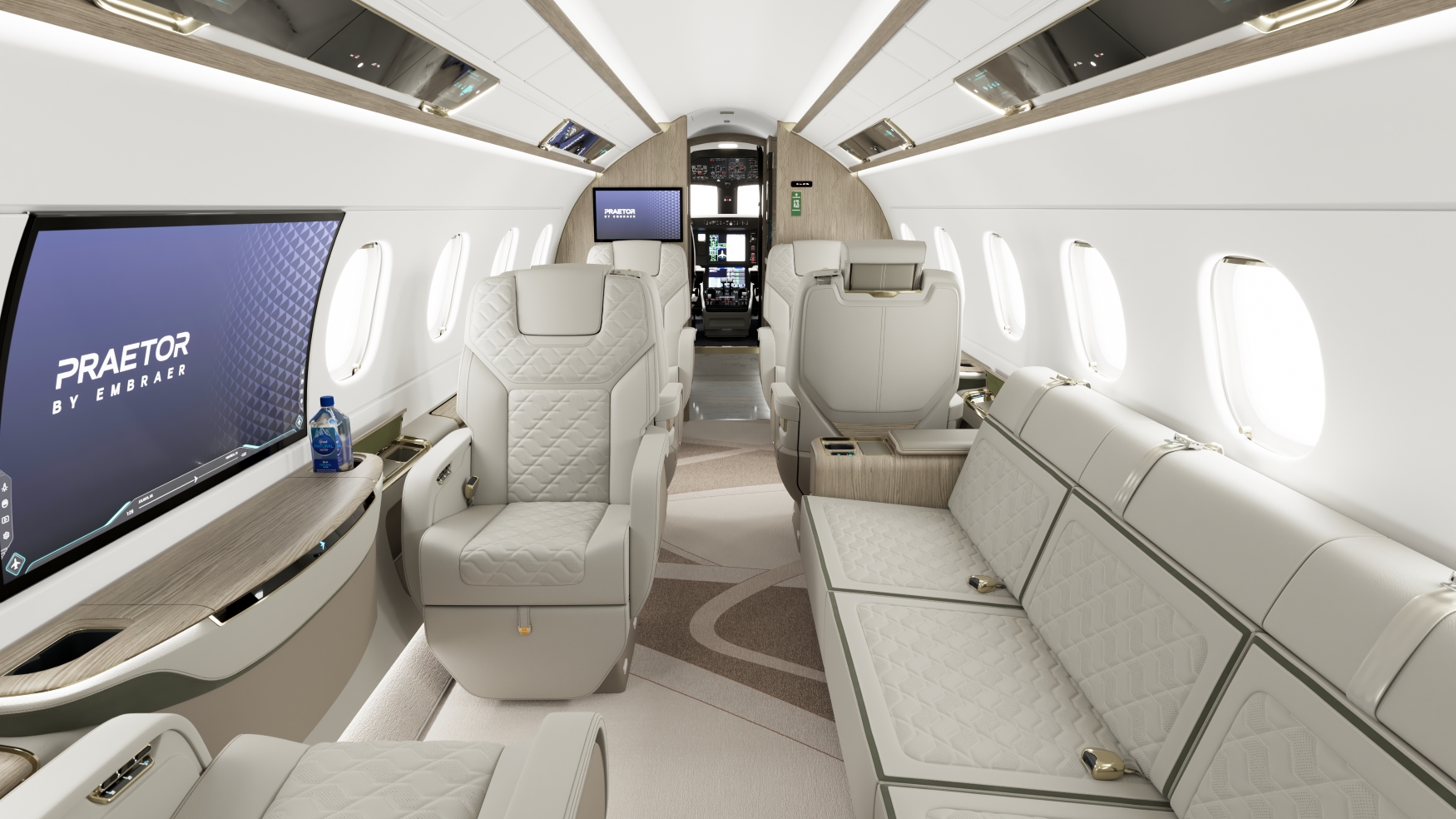 Embraer Praetor 600（巴西航空工業領航 600） 客艙